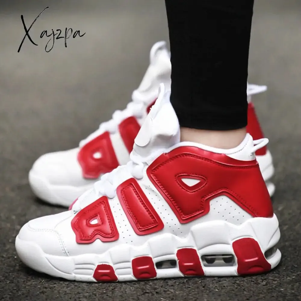 Xajzpa New Men Shoes Casual Sneakers High Top Air Basketball Tennis  Lace-Up Male Student Teens Light Breathable Running Lovers Travel