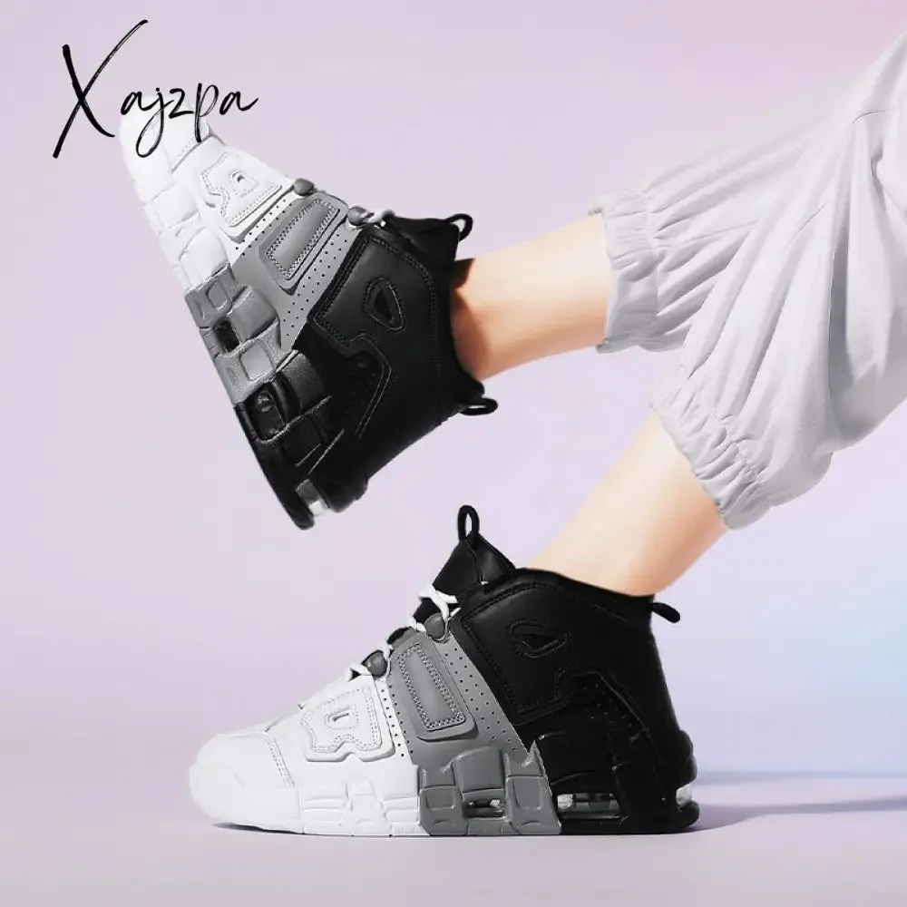 Xajzpa New Men Shoes Casual Sneakers High Top Air Basketball Tennis  Lace-Up Male Student Teens Light Breathable Running Lovers Travel